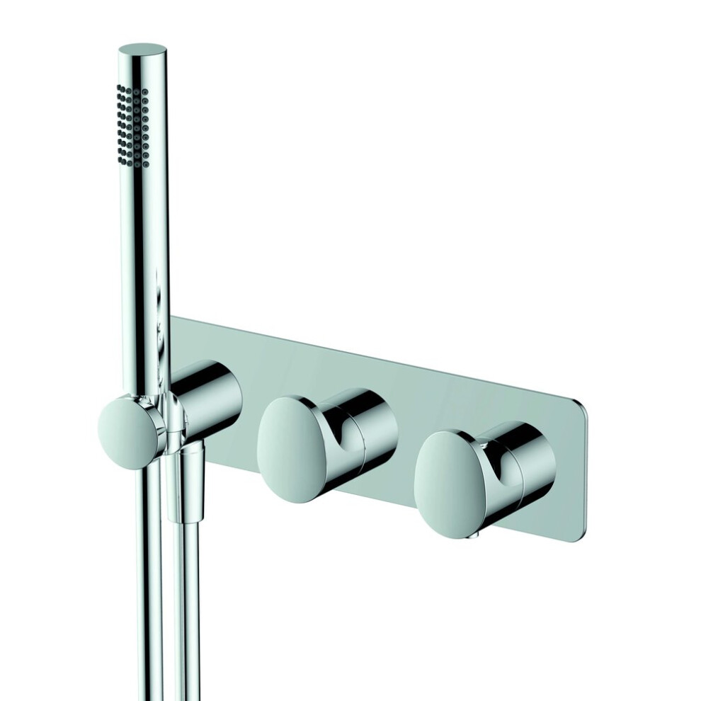 Rak Dual Outlet Thermo Shower Kit Chrome 5056176024840