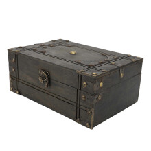 Grayish Brown Wooden Jewelry Keepsake Box, Delicate & Elegant, No Lock compatible with Gifts and Crafts