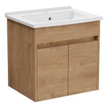 VitrA S50+ 60 cm with Doors Unit & Washbasin Golden Oak