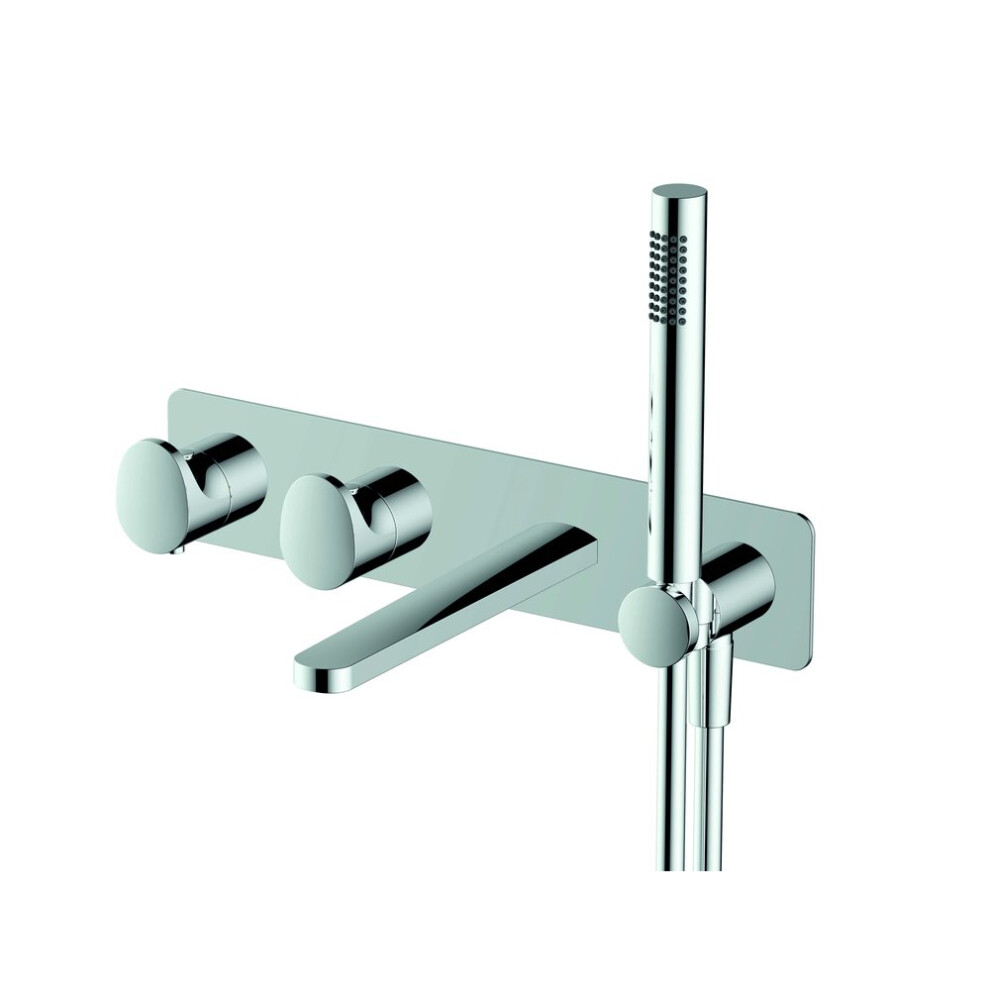 Rak Dual Outlet Thermo Shw Kit & Spout Chr 5056176024888