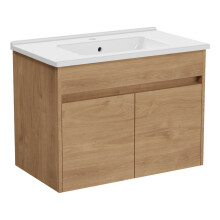 VitrA S50+ 80 cm with Doors Unit & Washbasin Golden Oak