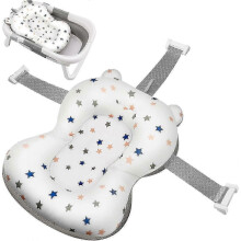 Baby Bath Cushion Bathtub Pad, Anti-Slip Baby Bath Cushion Mats Bathing Accessories for Newborn Toddler Infant 0-12 Months 25-26