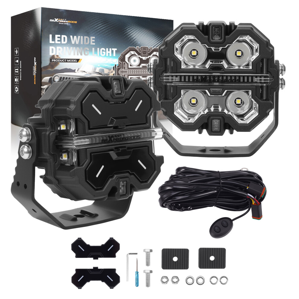 Led Pod Spot Beam Side Shooter For Off Road Vehicle Suv 3.5" 19200Lm Ip68 Light 6941577368336