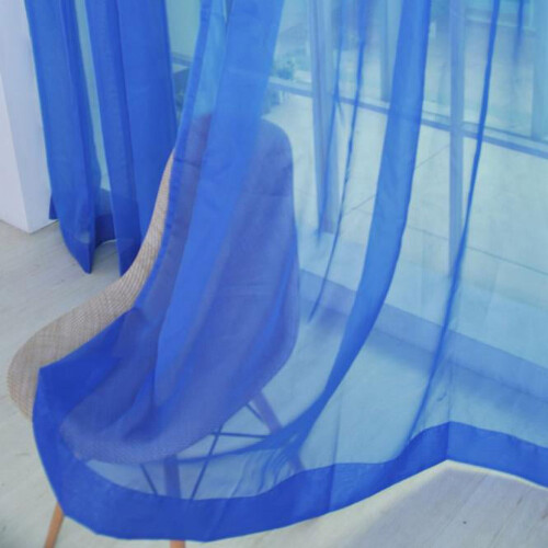 Sheer Leaf Pattern Tulle Curtain Panels Light Filtering 2