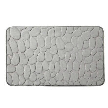 Cobblestone Embossed Bathroom Bath Mat Coral Fleece Non-slip Carpet In Bathtub Floor Rug Shower Roo