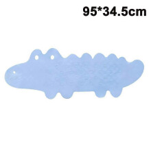(Blue) Kids Anti Slip Bathtub Mat Shower Machine Washable,crocodile Pattern