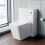 NES Home Elora Back To Wall Toilet Pan With Concealed Cistern WC Unit Set 1