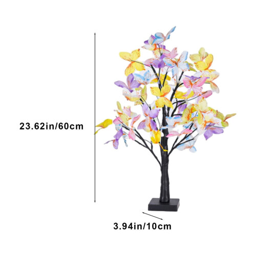 LED Butterfly Birch Tree Lamp Warm White 24 inch 2
