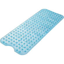Bathtub Mat Non Slip Bath Mat for Tub, 40 x 16 Inches, Shower Mat Non Slip with Suction Cups and Drain Holes  Clear Blue