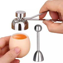 Ouvre-œufs en acier inoxydable 304 – séparateur de coquilles d'œufs pratique pour un usage domestique, fonction simple et double pour u