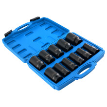 11 Piece 3/4" Drive Impact Socket Set Metric 17-38mm 6 Point CR-V with Case