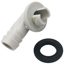 Plastic Air Conditioner Ac Drain Hose Connector Elbow Fitting with Rubber Ring-hy