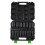 1/2" Deep Impact Socket Set Metric 16pc 10-32mm 6 Point Chrome Vanadium 78mm 1