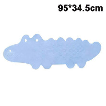 (Blue) non slip bath mat kids anti slip bathtub mat shower mat kids,soft rubber, machine washable,crocodile pattern95cm*34.5cm
