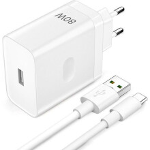 Γρήγορος φορτιστής 80W με καλώδιο USB-C 1 μέτρου για OPPO Super Charge, φορτιστής τοίχου SUPERV