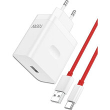 100-W-SUPERVOOC-Schnellladegerät für OnePlus und 8-A-USB-C-Kabel (2 m) für OnePlus 13/12R/11, USB-C-Wandladegerät für OnePlus