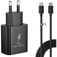 25-W-Schnellladegerät mit USB-C-Anschluss für Samsung Galaxy A34, A54 5G, S24, S25 Ultra usw. Flip4 Super Fast Charging Wandladegerät mit 2