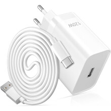 120-W-Schnellladegerät mit 10-A-USB-C-Kabel (2 m) für Realme GT 7T, 7 Racing, GT6, 6T, Neo6; 100-W-SUPERVOOC-Wandladegerät für Realme OPP