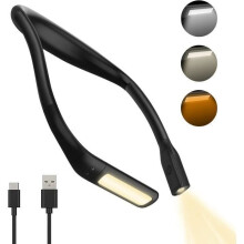 Nackenleselampe – Wiederaufladbare Bettleselampe, flexible LED-Leselampe mit 3 Farben zum Lesen und Stricken
