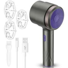 Electric Lint Remover - Portable with 3 Replacement Blades - Purple