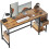 Bureau à 2 tiroirs 40 pouces marron clair 1