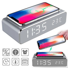 Kabelloses Ladegerät – Therye – LED-Design + Schnellladefunktion für iPhone und Samsung – Wecker