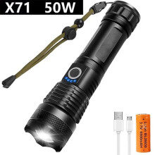 Taschenlampe – VIPITH – Extrem leistungsstark mit 5000 Lumen – USB-aufladbar – IPX65 wasserdicht – Taktisch