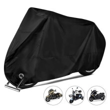 Capa para motocicleta, 220x95x110cm, capa impermeável 210D com orifício para cadeado, resistente a raios UV