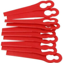 Verpakking van 100 plastic messen voor Bosch en Einhell grastrimmers, rood