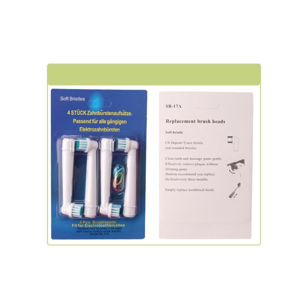 Pack Of 4 Replacement Brush Heads For Oral-B Sb-17A And Braun Vitality Precision Clean Electric Toothbrushes 3152281173212