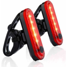 Lanterna traseira de bicicleta LED à prova d'água IP65 e resistente a impactos - 4 modos de iluminação - Recarregável via USB