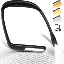 Nekleeslamp - Oplaadbare bedleeslamp, flexibele LED-neklamp met 3 kleuren voor boeken