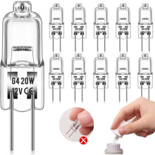 G4 halogen bulb (10 pieces) 12V 20W 2800K halogen bulbs Warm white light Dimmable For replacing chandeliers