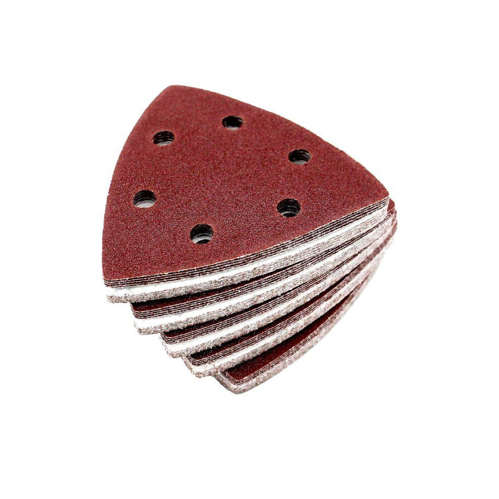 Sanding Triangles, 100 Pieces, 6 Holes, 93 X 93 X 93 Mm, 80 Grit, For Delta Sanders, Abrasive Sheets, Sandpaper 4797147354832