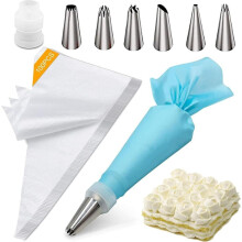 Ensemble de 108 poches à douille avec douilles, poche à douille jetable avec 6 douilles, poche à douille réutilisable professionnelle av