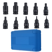 1/2 Drive 10pc Impact Bit Socket Set Spline M4 M5 M6 M8 M10 M12 M14 M16 M18