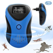2PCS Repulsif Rat, BYONDSELF Répulsif Ultrasonique 4 Mode, Anti Souris Ménage Non Toxique pour Rats/Souris/Cafards/Insecte
