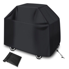 Housse Barbecue, Bâche de Protection BBQ Exterieur, Housse Plancha Imperméable, Protection UV, Coupe-Vent(147x61x117cm)