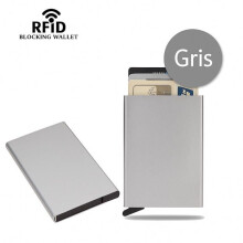 Porte-cartes RFID Sécurisé en Métal – Protection Anti-RFID – Capacité 6 Cartes – Ultra Léger et Compact - GRIS