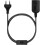 E27 with wire - Lamp holder for light bulb with power cord, plug and switch - 1.8m cable (black) 1