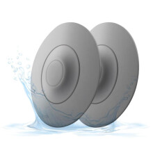 Bouchon de vidange en silicone gris, lot de 2, crépine de vidange, étanche, bouchon de douche avec mécanisme à pression et filtre à chev