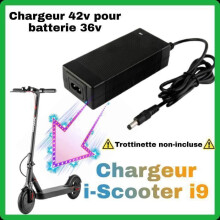 Caricabatterie da 42 V per monopattino elettrico Iscooter i9 con batteria da 36 V [caricabatterie da 42 V per batteria da 36 V]