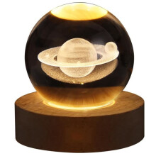 Dekorative Lampe – Saturn – Kristall – 6 cm – Warmes Licht 3000 K