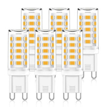 Pack of 6 G9 LED Bulbs 3.5W 40W Equivalent - BLEOSAN - Cool White 6000K - Size Ø15.6*50.5mm