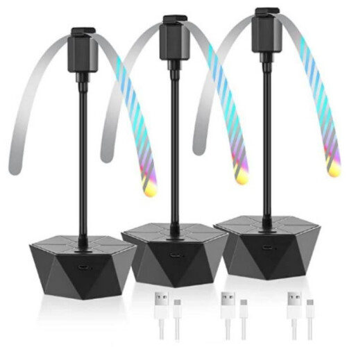 Ventilatore repellente per mosche automatico USB in 3 pezzi, pieghevole e appendibile.