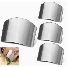 4 Pcs Vegetables Stainless Steel Finger Hand Protector for Cutting - Snngv-hy