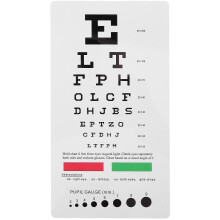 Plastic Eye Chart Vision Testing Eye Chart Portable Eye Chart Double Sided Eye Chart compatible with Wall S20241