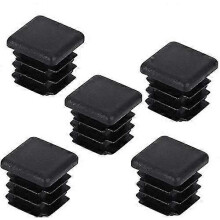 20PCS Square Plastic Plugs Square 25 * 25mm Ribbed Tube Anti-Slip Mat Square Tube Caps Square Tube P