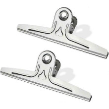Xxl Clips Extra Large, 2 Pack 1 Foot Long Stainless Steel Jumbo Giant Binder Paper Clamps compatible with Drawin