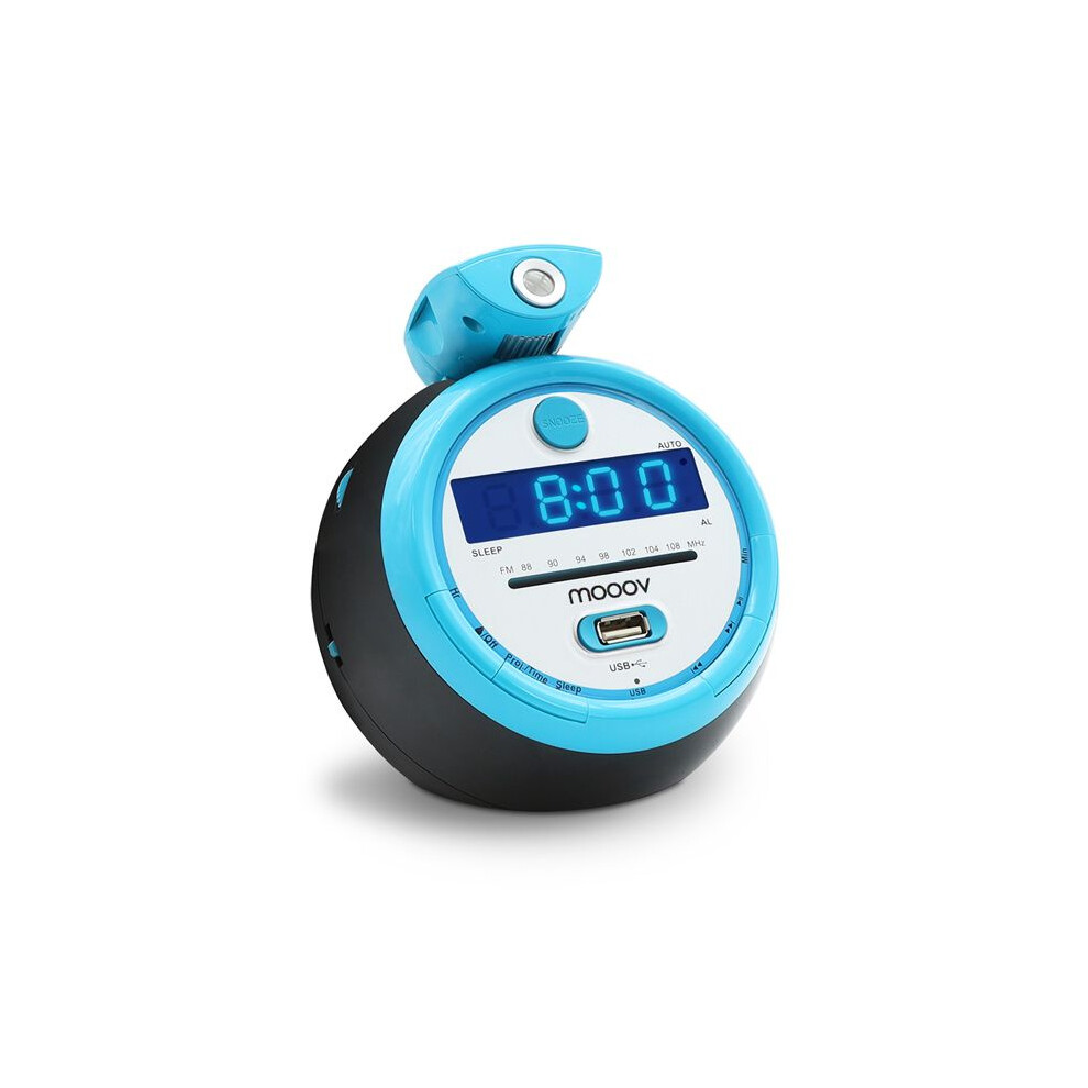 METRONIC 477016 Projection Clock Radio with LED Display - Morning Alarm with Buzzer, FM Radio, MP3 - Mains Powered